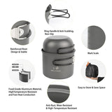 Camping Cookware Mess Kit, 17 pcs Backpacking Cooking Gear, Lightweight Camping Pots and Stove Set for 3 Person WAILAMHK