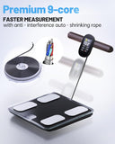 CLORIS Digital Smart Scale FSA&HSA Eligible for Body Weight Fat BMI Muscle Mass 28 Body Composition Measurement Health Analyzer 8 Electrodes with App Bluetooth, Full-Color TFT LCD