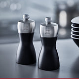 Peugeot Fidji Stainless Steel Salt and Pepper Mill Set, 12cm/4 3/4-Inch, Black Matte (2/21283)