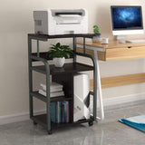 PXIWDAN Printer Stand Floor Printer Stand with Wheels Metal Frame Fax Machine Shelf Scanner Copier Bracket for Office for Office(A)