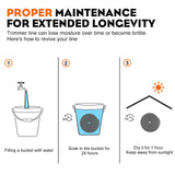 1889-ft Trimmer Line Round Twist, Commercial 2.4 mm/095-Inch String Trimmer Line in Spool, Weed Eater String 095