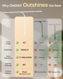 ONEMIX 42" Desk Lamp for Home Office with Base, 1800LM 4-Panel LED Light