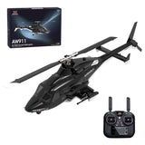 MechPuConToy RC Helicopter Model, AW-911 Air - Wolf 1/34 Scale 2.4G 9CH Flybarless RC Aircraft Model with 6G/3D Stunt Mode and GPS Positioning (RTF Version)