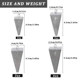 Fishing Weights Sinkers Saltwater Fishing Sinkers Pyramid Weights for Ocean Saltwater Surf Fishing Gear Tackle 1oz 2oz 3oz 4oz 5oz 6oz 8oz JSHANMEI