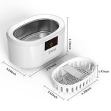 ZKH Ultrasonic Jewelry Cleaner, 48kHz High Frequency Sonic Jewelry Cleaner Machine with 500ml Capacity for Jewelry, Eyeglasses, Watch Straps, Earrings, Ring, Necklaces, Razors, Dentures