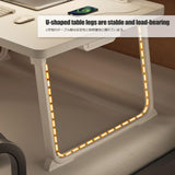 Adjustable Laptop Lap Desk with LED Lamp - 70x48cm Portable Bed Tray Table for Home Office