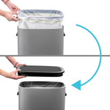 Automatic Trash Can with Lid,50l/13.2gal Touchless Motion Sensor Kitchen Trash Bin,Soft-Close Slim Garbage Can for Bathroom Living Room Office