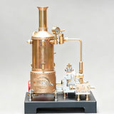 MechPuConToy Steam Engine Model with Boiler DIY Kit, SE-03 Full Metal Stationary Mill Beam Engine Steam Engine Model Kit That Works with Generator and Lamp Stand (38PCS)