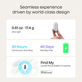 Plaud NotePin S Wearable AI Voice Recorder, Transcribe & Summarize, Silver