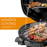 1600W Electric Indoor/Outdoor Grill - 15-Serving Removable Stand BBQ with Double Layer Design for Countertops (Black) Techwood