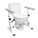 KMINA Toilet Safety Rails for Seniors, Heavy Duty Frame with Handles, Adjustable Height and Width, Handicap Grab Bars