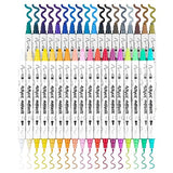 TRANSON 36 Color Bold and Fine Dual-tip Acrylic Paint Pen Set for Canvas Rock Wood Leather Ceramic DIY Painting