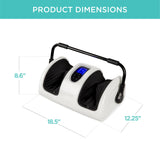 Best Choice Products Heated Shiatsu Foot Massager for Pain Relief, Plantar Fasciitis, Neuropathy, Blood Circulation w/Compact Design - Pearl White