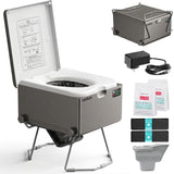 MODIWELL LE-310 Compact Dry Flush Toilet for Van Life and Off-Grid, Gray