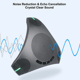 Conference Speaker and Microphone, 360° Omnidirectional USB Speakerphone Microphone with USB Hub, Noise Reduction/Echo Cancellation PolaTab