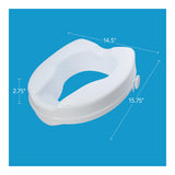Carex Toilet Seat Riser, Elongated Raised Toilet Seat Adds 2.5 inches to Toilet Height, 300 Pound Weight Capacity Toilet Riser
