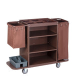 This Cleaning Cart Cleaning Carts On Wheels Janitorial Cart Housekeeping Cart Rolling Cleaning Supply Cart Custodian Cart Commercial Brown