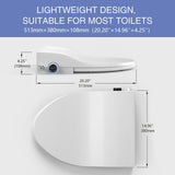 Bidet Toilet Seat Elongated,Heated Seat,Warm Air Dryer,Instant Warm Water,Self-Cleaning Adjustable Nozzle,Quiet Soft Close Lid,Wireless Remote&Knob,Dual Moisture Protection,Fits Elongated Toilets