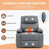 BRTHORY Leather Power Lift Recliner Chair for Elderly, with Massage & Heat
