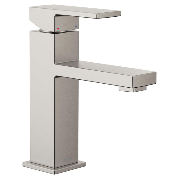 Spot Resist Nickel One-Handle Single Hole Modern Bathroom Moen