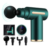 Lancai Massage Gun for Body, Percussion Deep Tissue Massage Gun with LCD Screen and 4 Massage Heads, Fascia Gun to Relieve Muscle Pain (Green)