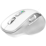 Bnnwa Rechargeable Wireless Mouse with Side Scroll Bluetooth Mouse -White