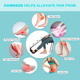 comness Foot and Calf Stretcher-Stretching Strap For Plantar Fasciitis, Heel Spurs, Foot Drop, Achilles Tendonitis & Hamstring. Yoga Foot & Leg Stretch Strap. (Black) comness