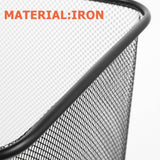 2pcs Metal Wastebasket Hollow Mesh Trash Can Paper Tissues