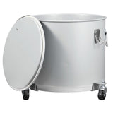 10 gal Fryer Grease Bucket, Oil Disposal Caddy, Steel Fryer Oil Transport Container With Rust-Proof Coating, Grease Can With Lid & Lock Clips