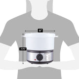 2.5 Quart Electric Compact Mini Food Vegetable Steamer, 400W with BPA-Free Tray Elite Gourmet