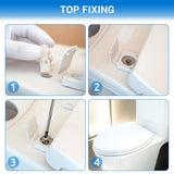 Round Toilet Seat 16.5" - Soft Close, Durable PP Toilet Seat, Easy Installation & Removal, Fits Most Toilet Bowls