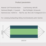 Camping Hammock with Mosquito Net and Rain Fly - Travel Hammock Bug Net - Hammock Tent for Outdoor Hiking Backpacking Travel Camping Accessories and Camping Gear…