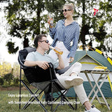 SUNNYFEEL Oversized Camping Chair Heavy Duty Folding Moon Chair Large Sofa Chair for Adults 500 LBS Portable Camp Lawn Chair with Storage Bag for Beach, Trip, Lawn, Outdoor Camp for Adults & Carry Bag