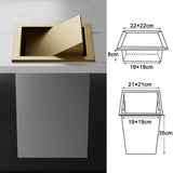 Built in Stainless Steel Pull Out Trash Can Hidden Swing Flip Kitchen Waste Bin with Integrated Garbage Disposal Compact Countertop Waste Container Space Saving Solution