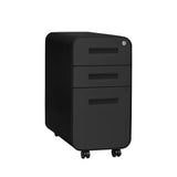 Laura Davidson Furniture Stockpile Slim 3-Drawer Mobile File Cabinet with Lock - Under Desk