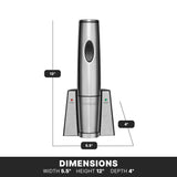 Waring Commercial WWO120 Portable Electric Wine Bottle Opener with Recharging Station,Silver