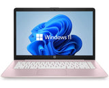 HP Newest 14" HD Laptop, Windows 11, Intel Celeron Dual-Core Processor Up to 2.60GHz, 4GB RAM, 64GB SSD, Webcam, Dale Pink(Renewed) (Dale Pink) HP