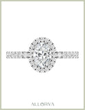 Dazzlingrock Collection IGI Certified 1.14 ctw Oval & Round Lab Grown White Diamond Solitaire Engagement Ring for Women in 925 Sterling Silver Size 5