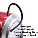 FishTrip Circle Hooks Saltwater for Catfish - 25pcs Offset 3X Strong Fishing Hook Wide Gap for Live Bait,Size 12/0 FishTrip