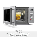 Breville BMO650SIL Compact Wave Soft Close Countertop Microwave Oven, Silver