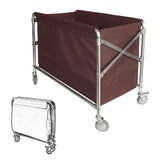 Utility Cart Organizer Service Cart Commercial Foldable with Wheels & Removable Bag, Large Capacity Housekeeping Service