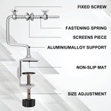Fishing Portable Table Mount Line Spooler for Fising Spinning and Baitcasting Reels Adding Line，Fishing Line Spool Holder with Calmp and Tensioner -Winder & Spooling Accessories-A