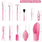 Floral Garden Tools Set, Heavy Duty Gardening Tools for Gardener, Gardening Gifts for Women, Storage Tote Bag, Pink