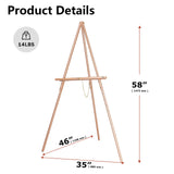 DJAR 3 Pcs 63" Adjustable Wooden Display Easel Stand for Sign