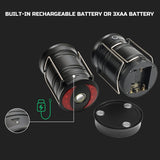 4 Pack Camping Lanterns Rechargeable and Battery Powered, Dual Power Source and 4 Mode Lantern Flashlight Lichamp