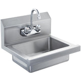 VEVOR Commercial Hand Sink with Faucet, Stainless Steel Sink for Washing, Small Washing Sinks, Wall Mount Hand Basin, Utility Sink for Restaurant, Kitchen, Bar, Garage and Home, 17 x 15 inch