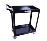 HIGOOD Heavy Duty Service Utility Cart,2 Shelf Steel, 800-Pound Capacity, 35.6 x 18.1x38-Inch Black