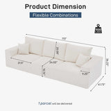 Living&Giving 113" 3-Seater Boneless Couch Sectional Couch for Living Room