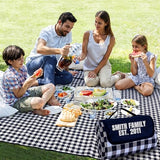 Custom Empire Shop Personalized Extra Large Picnic Blanket - Customized Outdoor Beach Blanket Waterproof Sandproof Portable Blankets - Foldable and Lightweight Mat for Camping, Park, Hiking, Patio