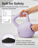 YOTTOY Soft Kettlebell,Kettlebell Anti-Slip Grip Weight for Home Workouts, Kettlebells Set Strength and Safety Guaranteed (Purple, 20 LB)
